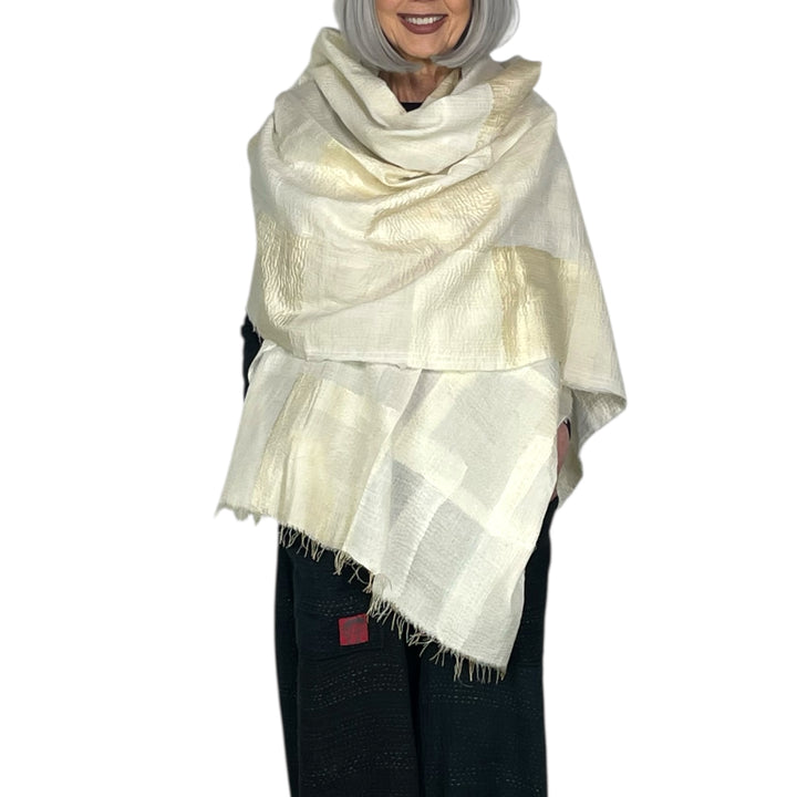 MOSAIC SILK PATCH SHAWL MEDIUM