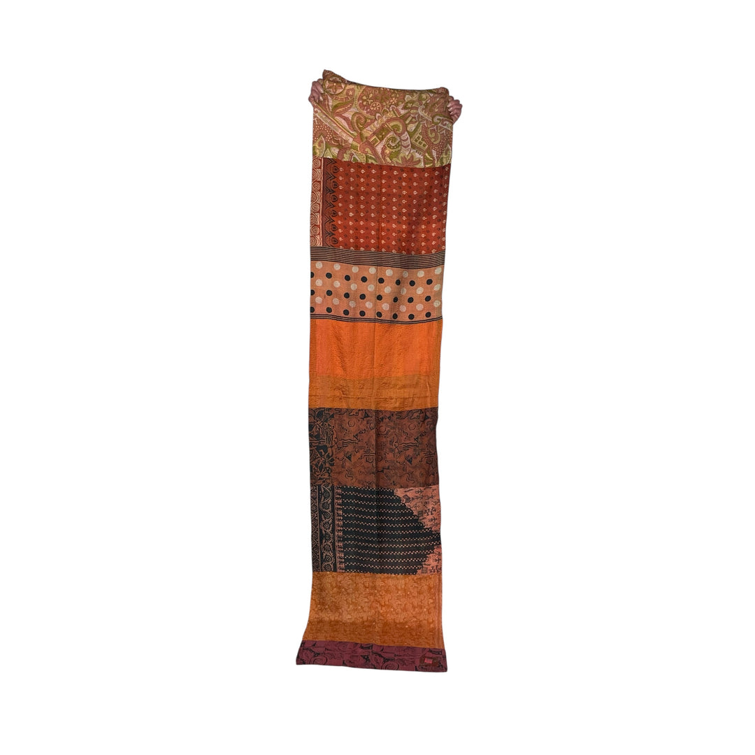VINTAGE SILK PATCH KANTHA SCARF STANDARD