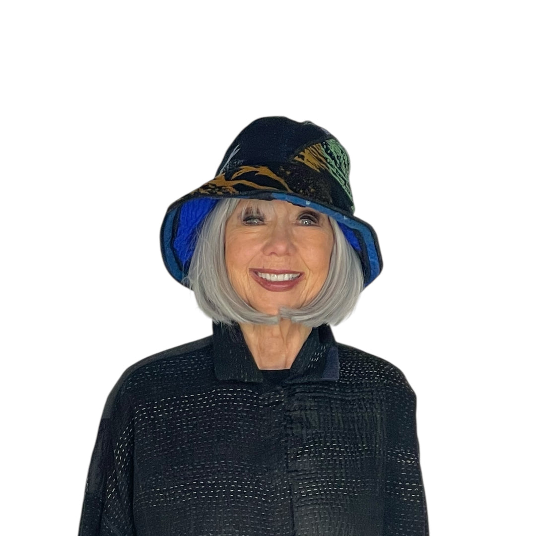 NIGHT FLOWERS HALF BRIM HAT