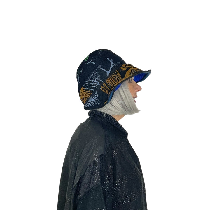 NIGHT FLOWERS HALF BRIM HAT