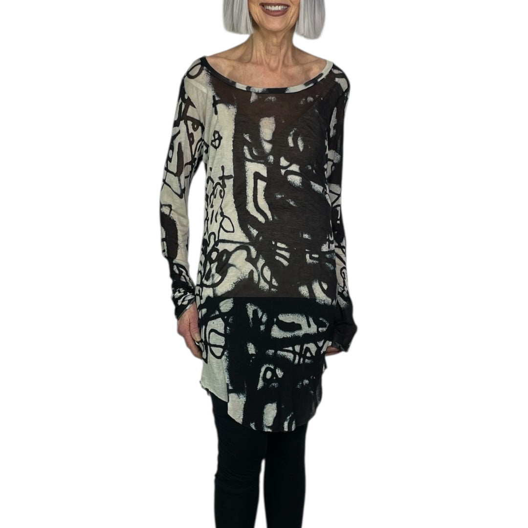 SILK JERSEY PRINT TEE