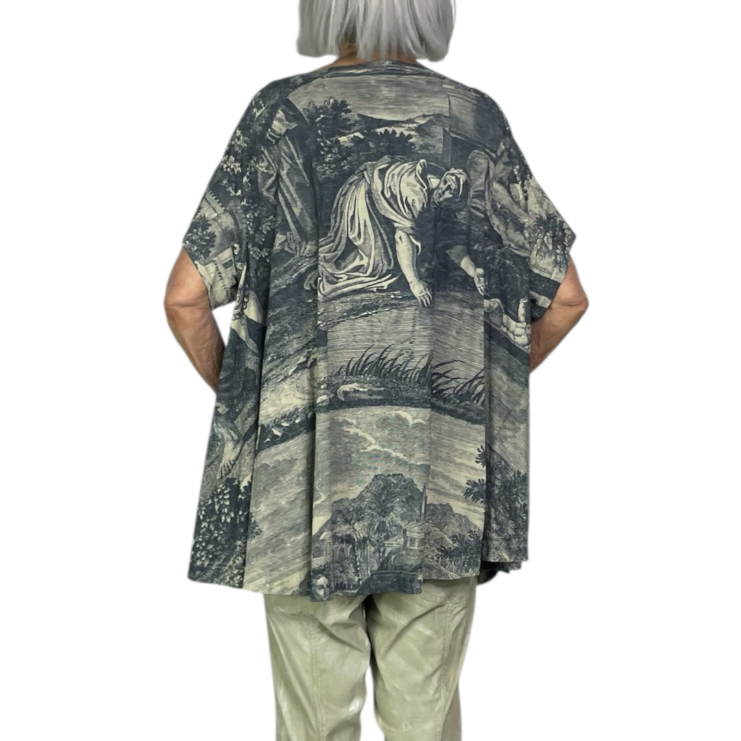 SCENIC PRINT A-LINE TUNIC