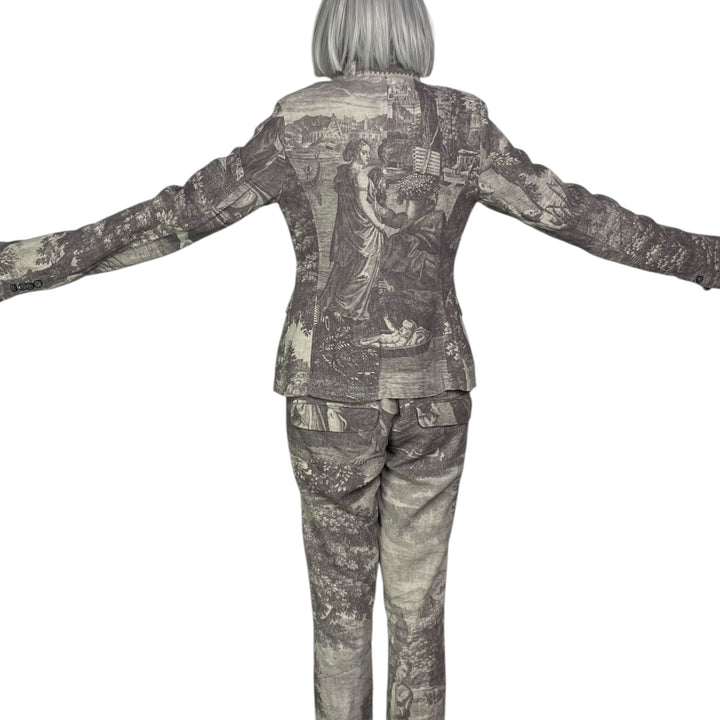 SCENIC PRINT LINEN JACKET