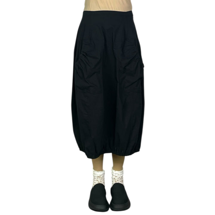 CURVED SKIRT W/RUCHED POCKETS