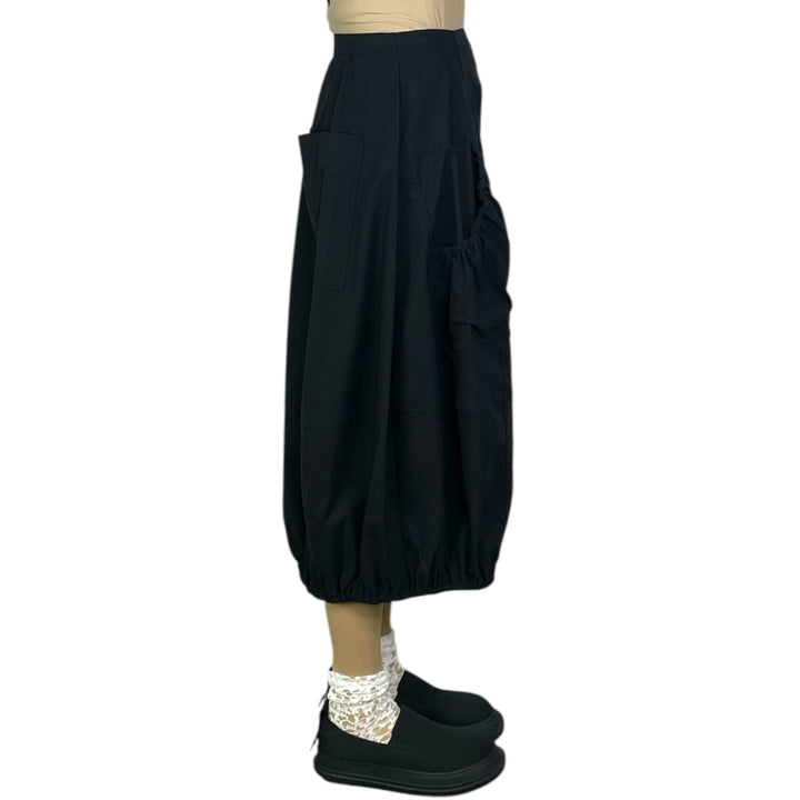 CURVED SKIRT W/RUCHED POCKETS