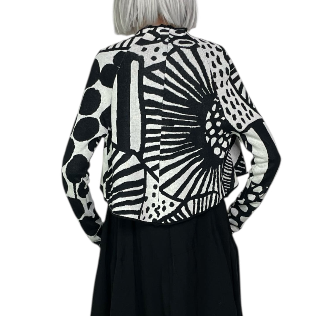 JACQUARD KNIT PRINT CARDIGAN