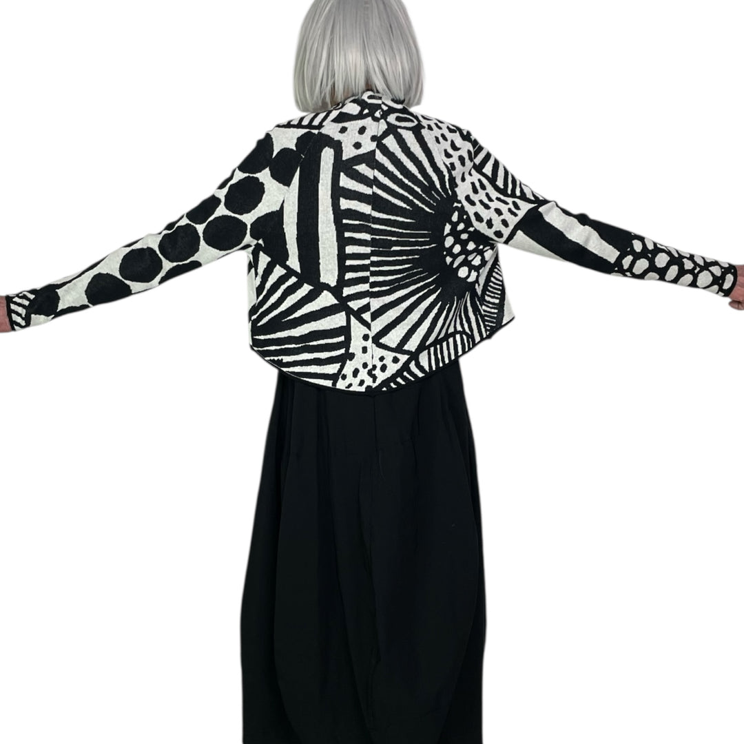 JACQUARD KNIT PRINT CARDIGAN