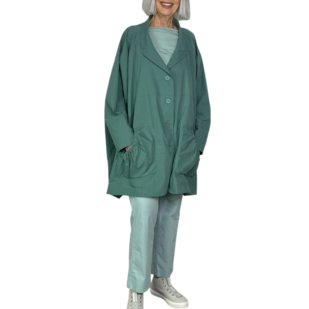 OVERSIZED RUCHED POCKETS JACKET