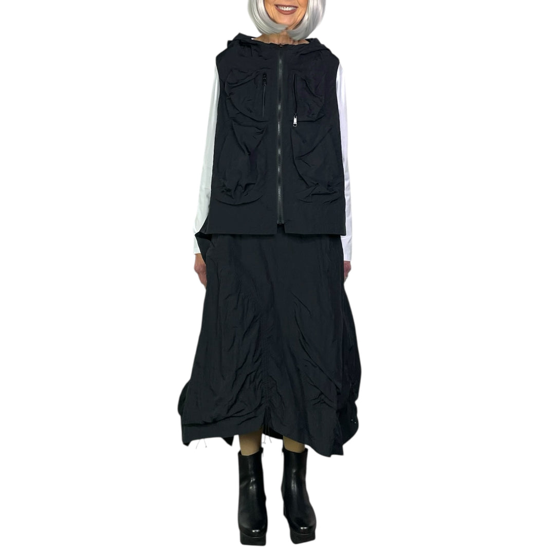 RUCHED A-LINE SKIRT