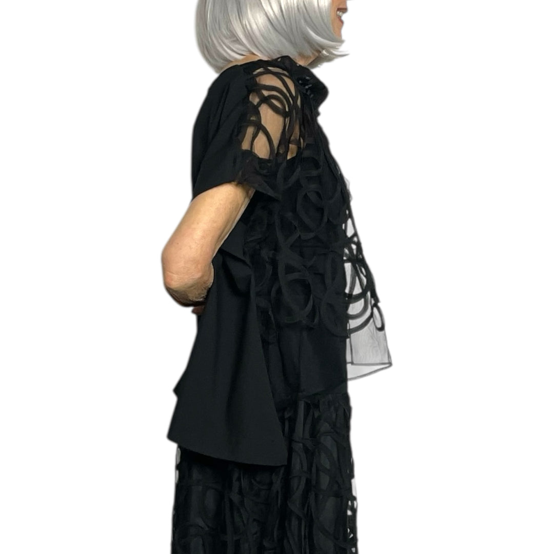 MESH SWIRL TOP