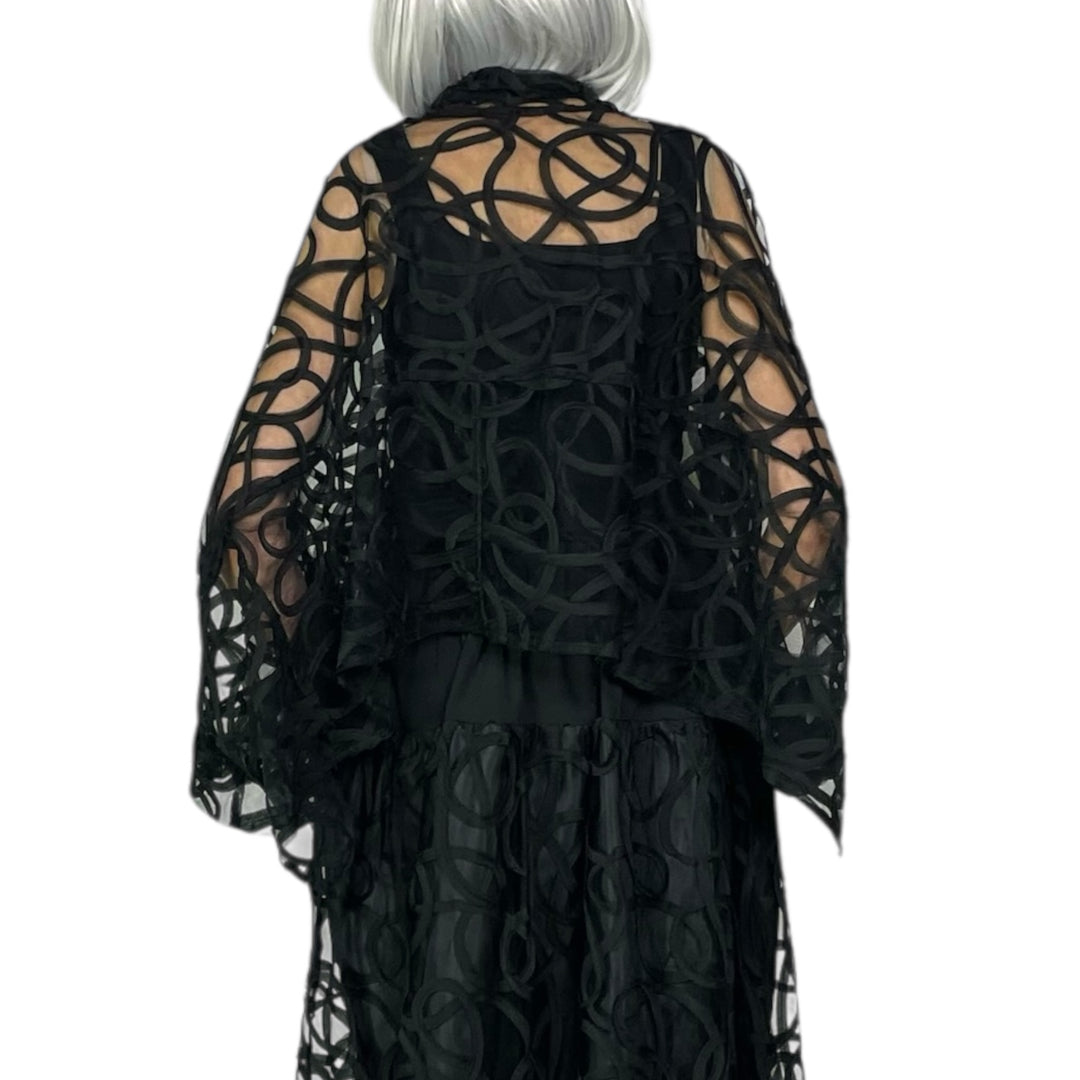 MESH SWIRL KIMONO JACKET