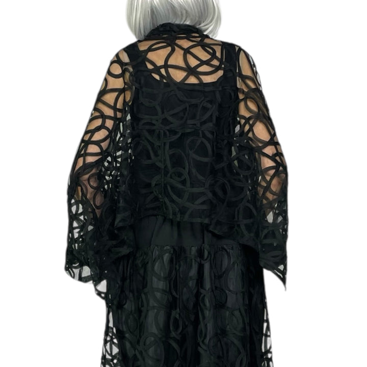 MESH SWIRL KIMONO JACKET