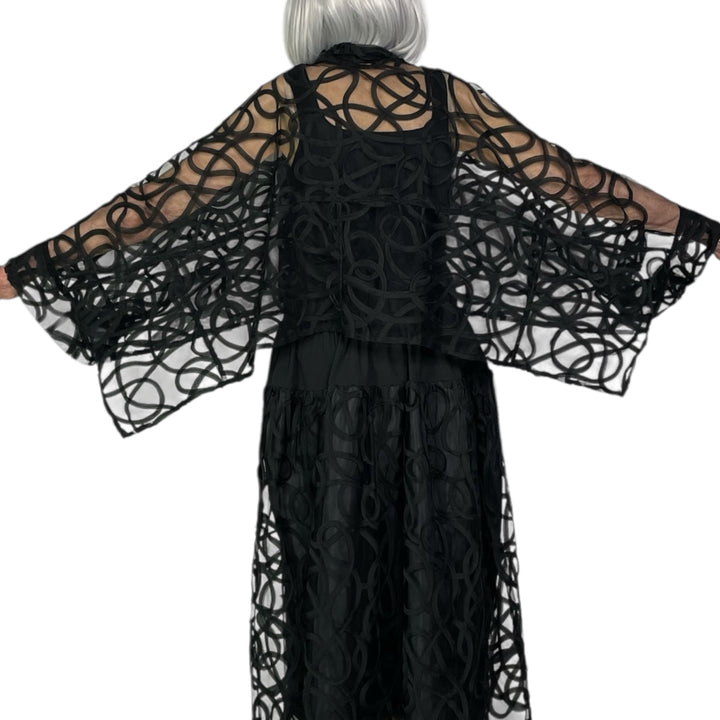 MESH SWIRL KIMONO JACKET