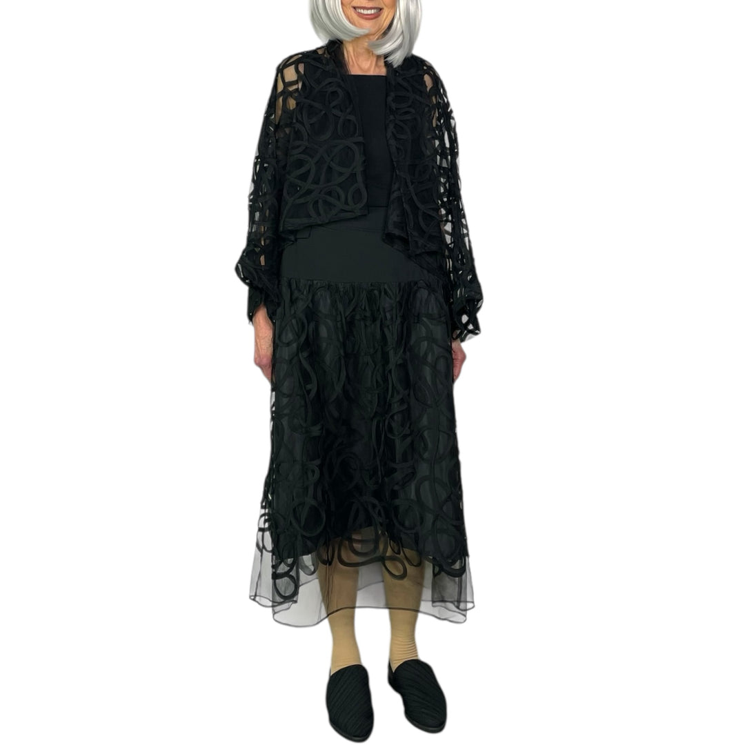 MESH SWIRL KIMONO JACKET