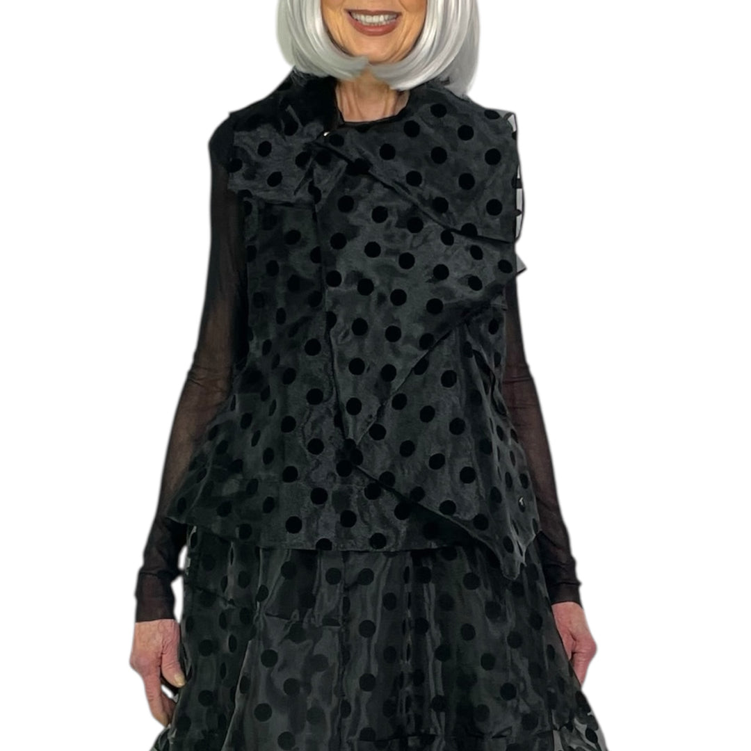 SHEER DOTS VEST
