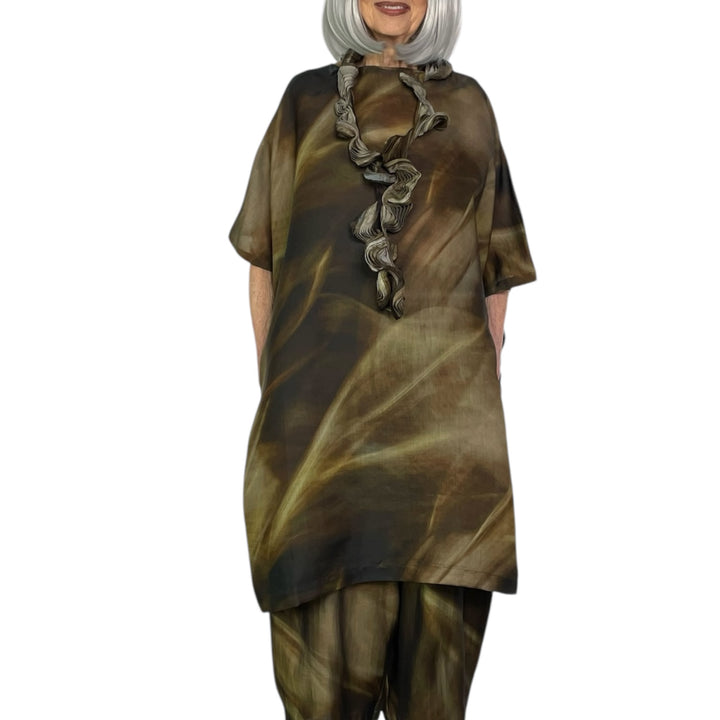 PRINTED ORGANZA TUNIC