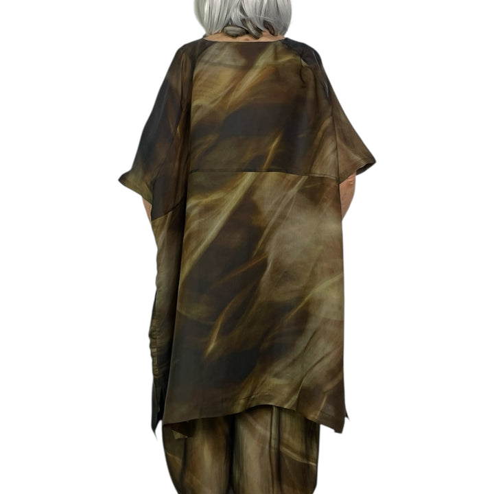 PRINTED ORGANZA TUNIC