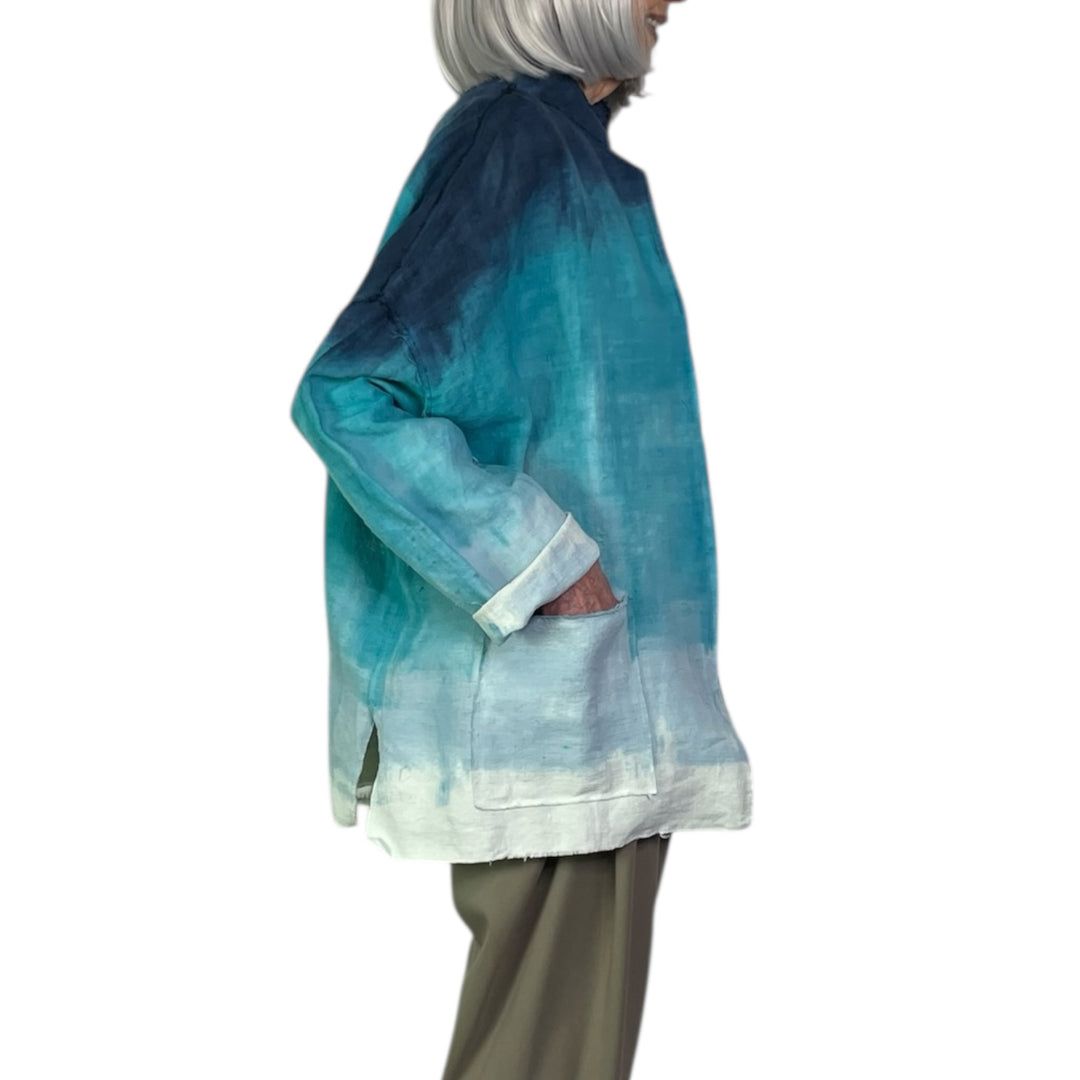 PAINTED HEMP JACKET - LONG