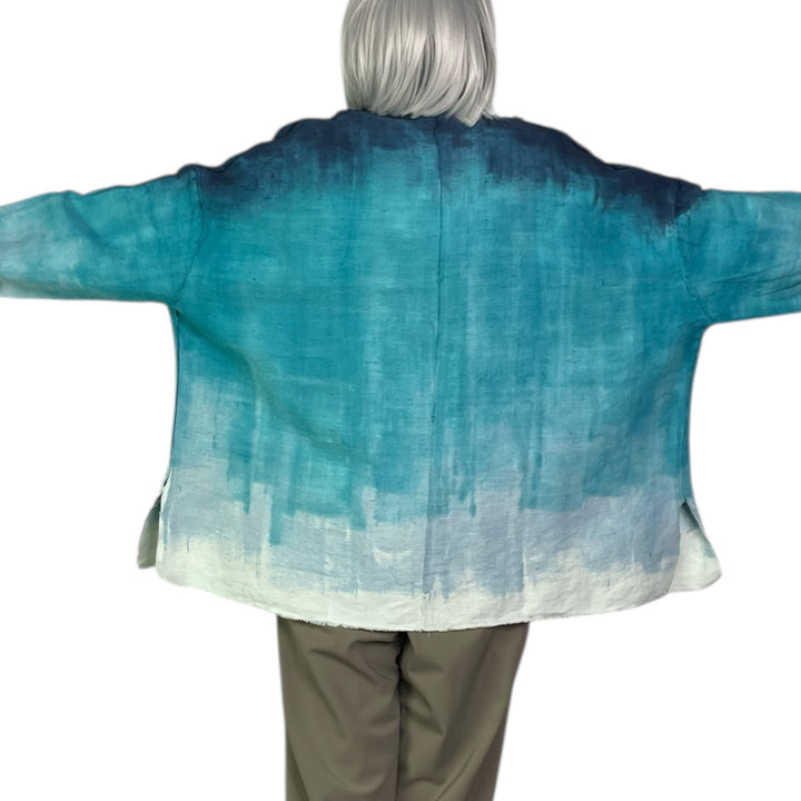 PAINTED HEMP JACKET - LONG