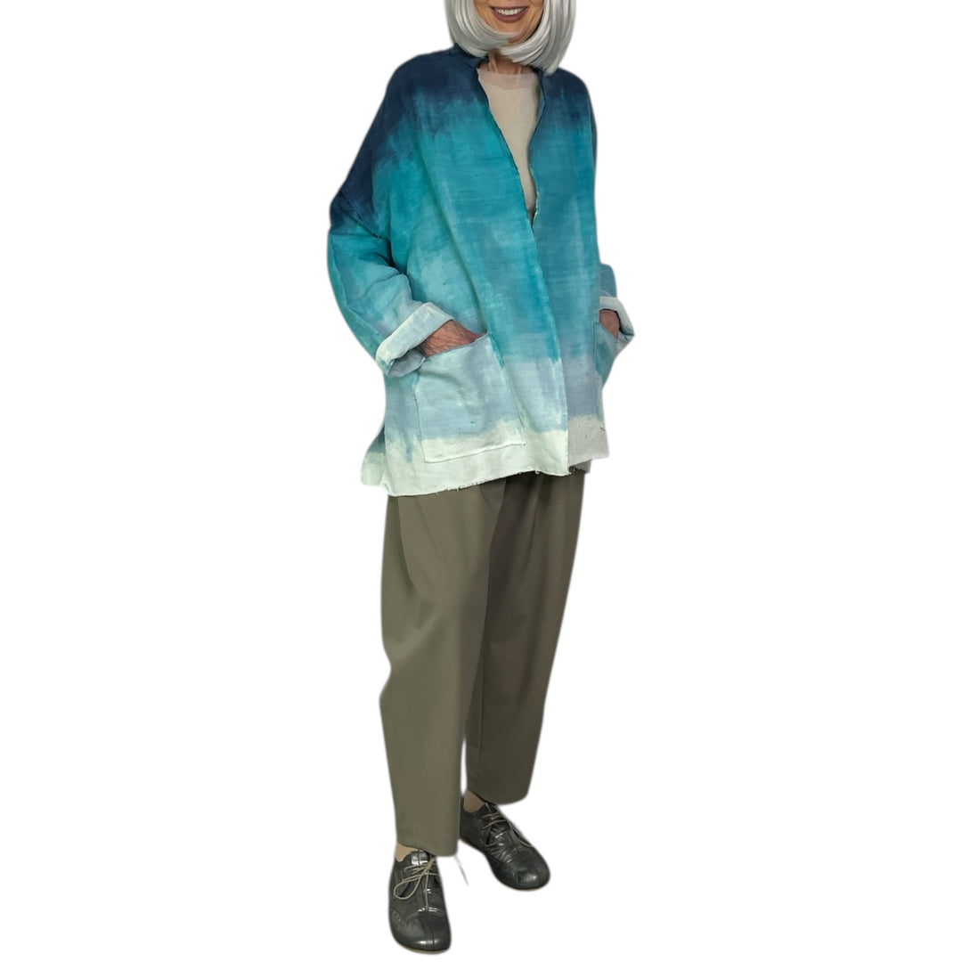 PAINTED HEMP JACKET - LONG