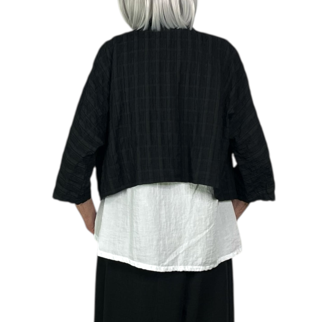 STRIPE CRINKLE SHRUG