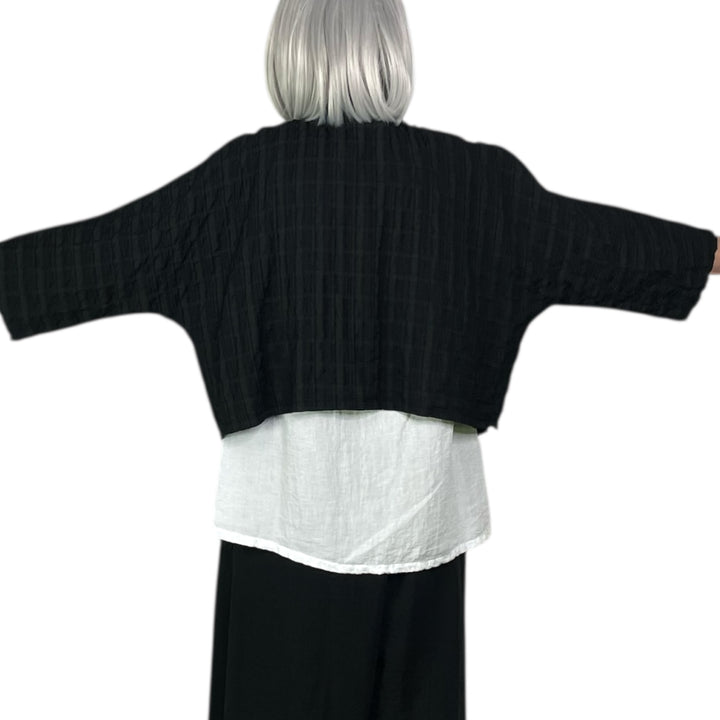STRIPE CRINKLE SHRUG