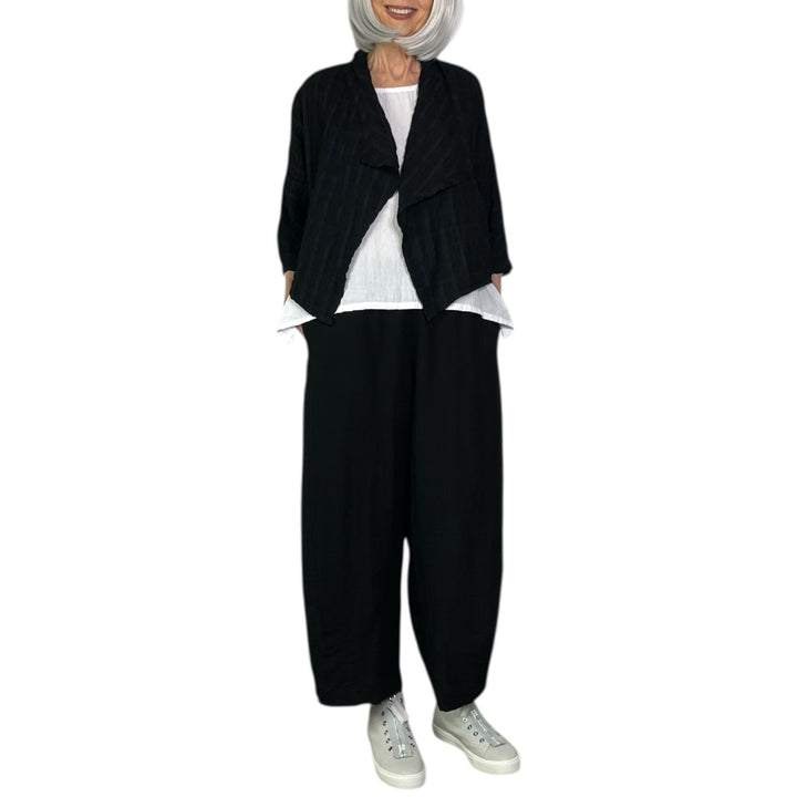 STRIPE CRINKLE SHRUG