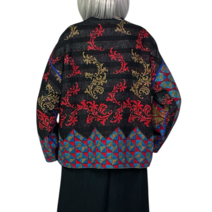 VINTAGE COTTON CREW NECK SHORT JACKET