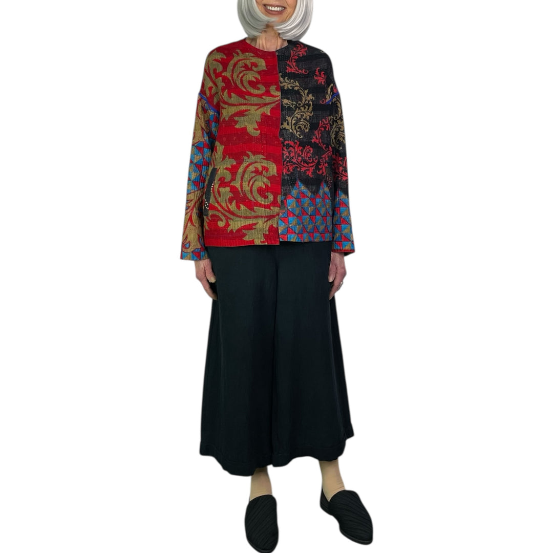 WIDE LEG DOUBLE CUFF PANT