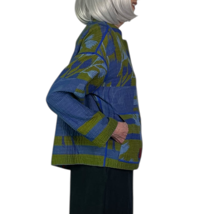 VINTAGE COTTON CREW NECK SHORT JACKET