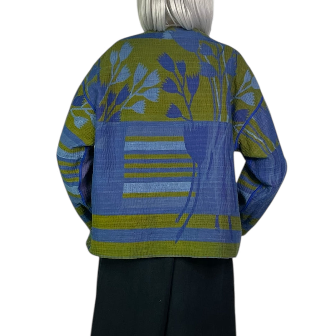 VINTAGE COTTON CREW NECK SHORT JACKET
