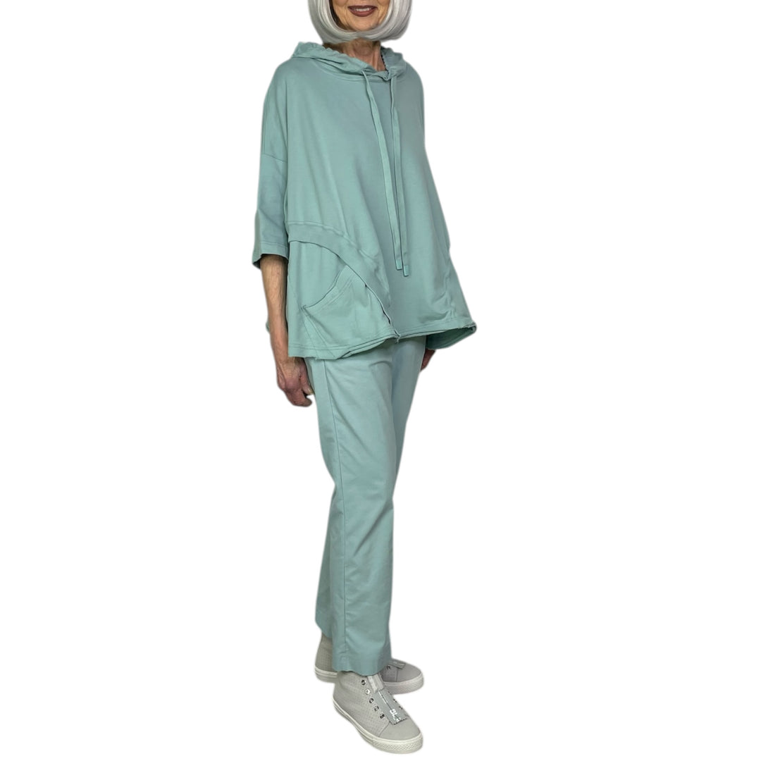 OVERSIZED FRENCH TERRY HOODIE TOP