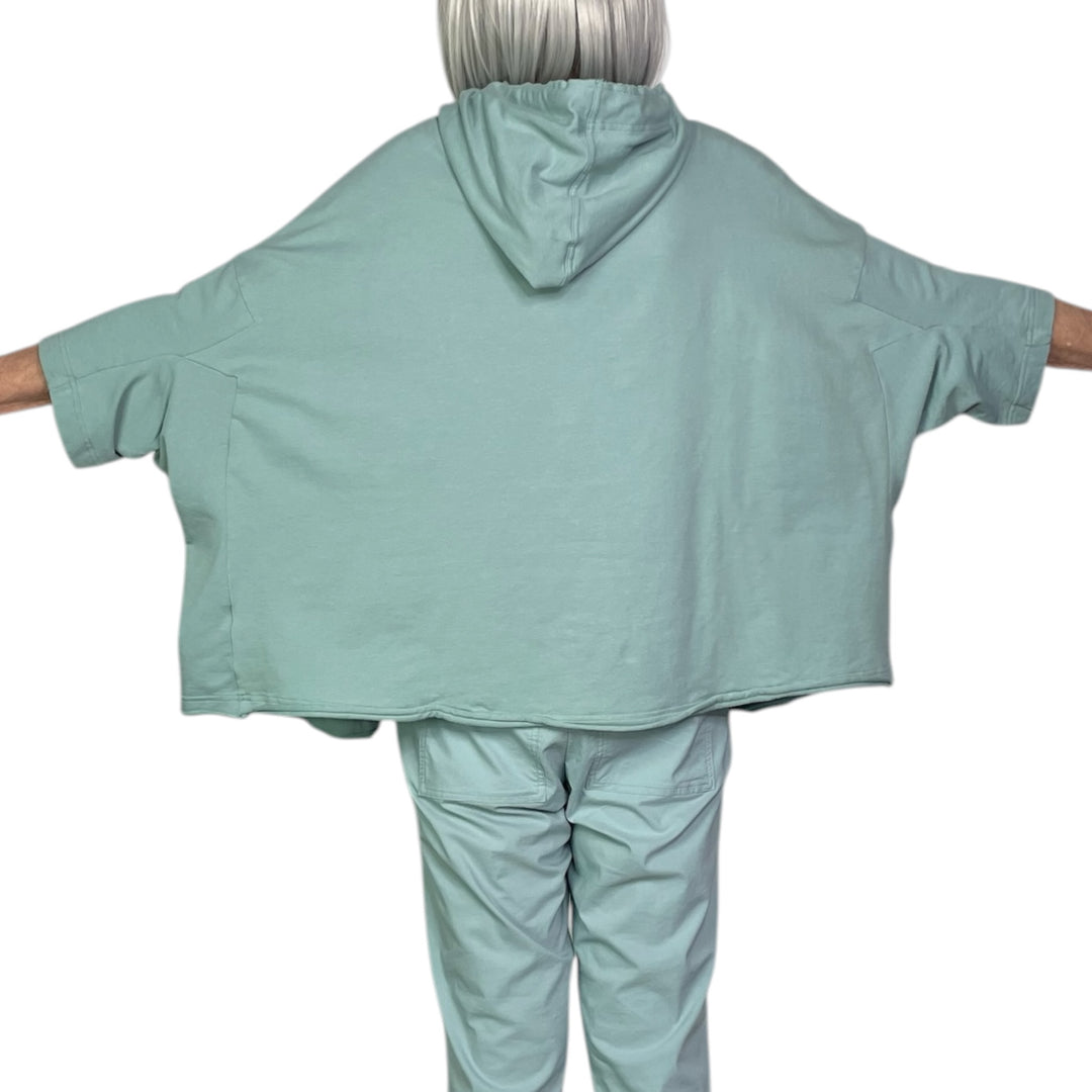 OVERSIZED FRENCH TERRY HOODIE TOP