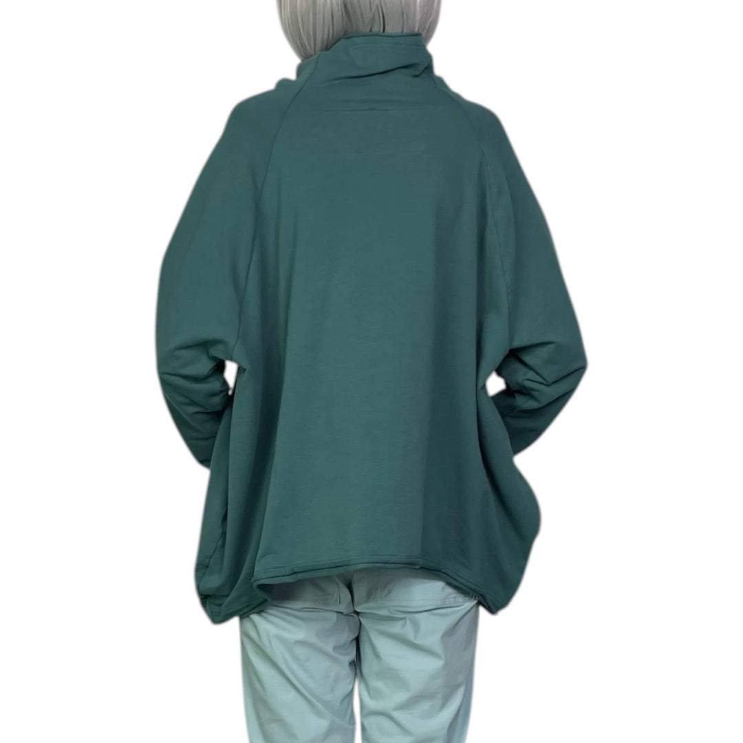 STAND COLLAR FRENCH TERRY TOP