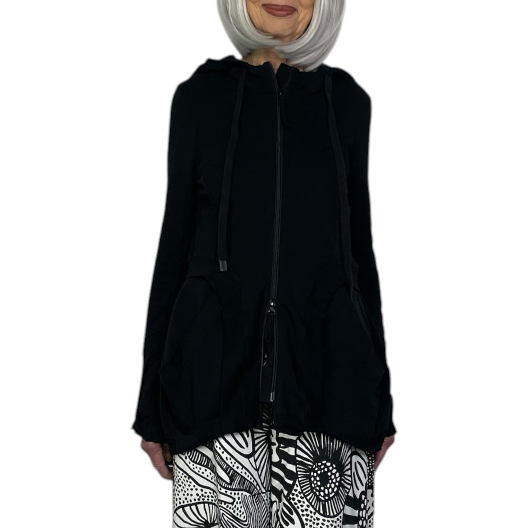 SHAPED FRENCH TERRY HOODIE JACKET
