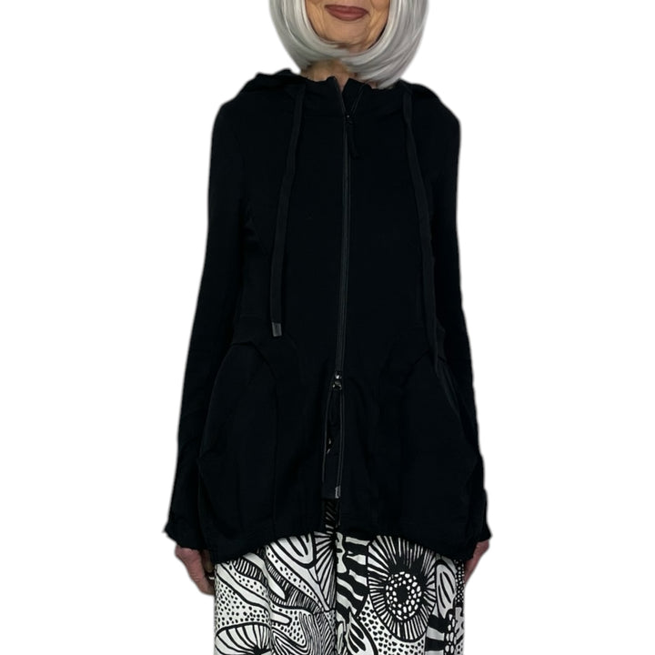 SHAPED FRENCH TERRY HOODIE JACKET