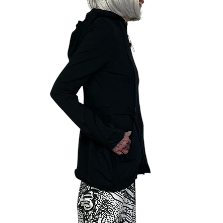 SHAPED FRENCH TERRY HOODIE JACKET