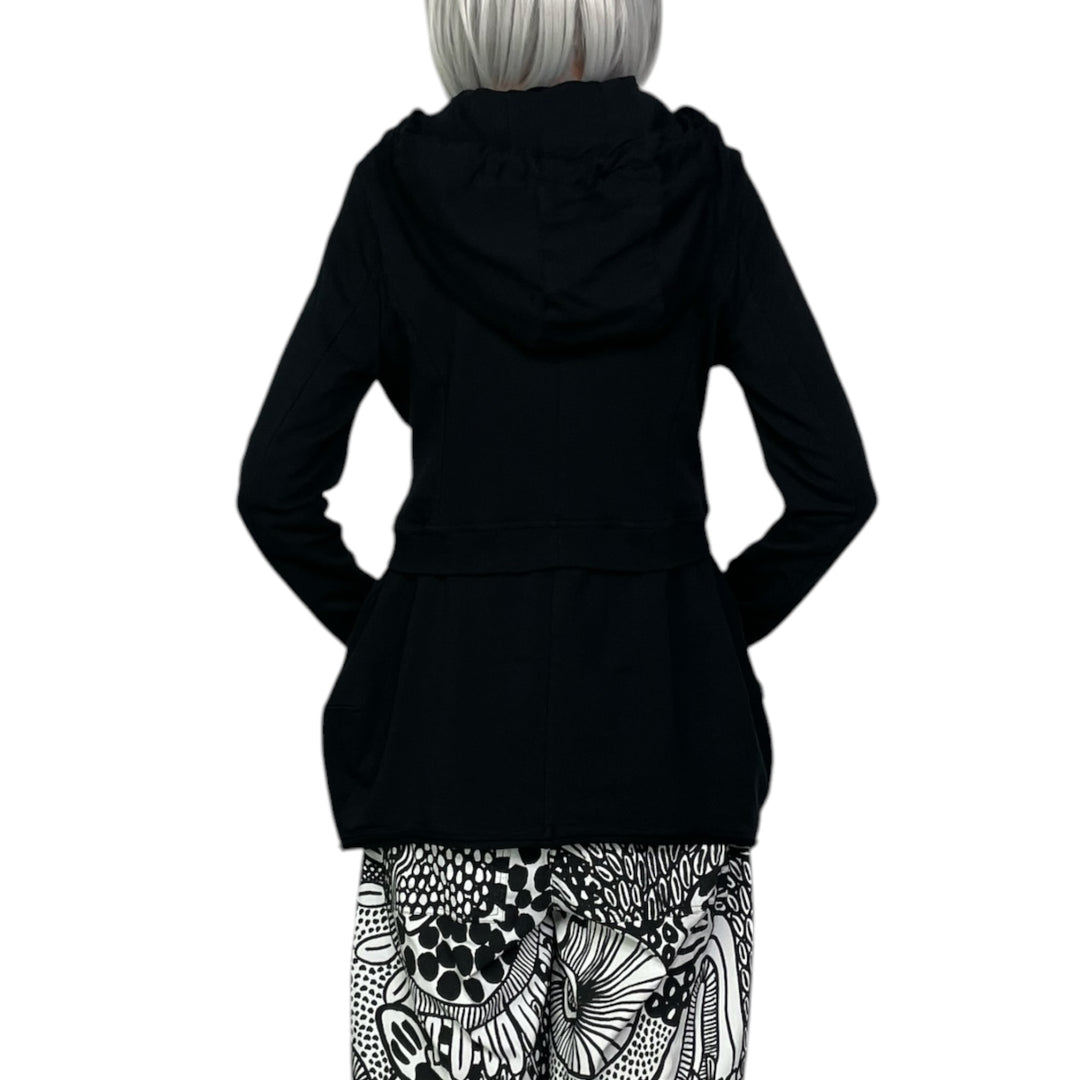 SHAPED FRENCH TERRY HOODIE JACKET