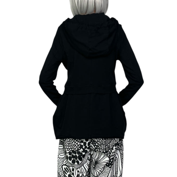 SHAPED FRENCH TERRY HOODIE JACKET