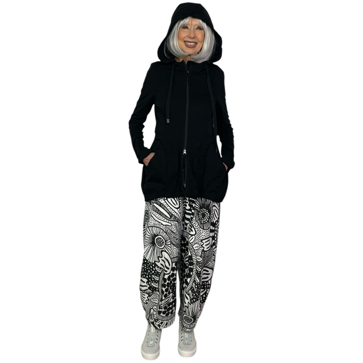 SHAPED FRENCH TERRY HOODIE JACKET