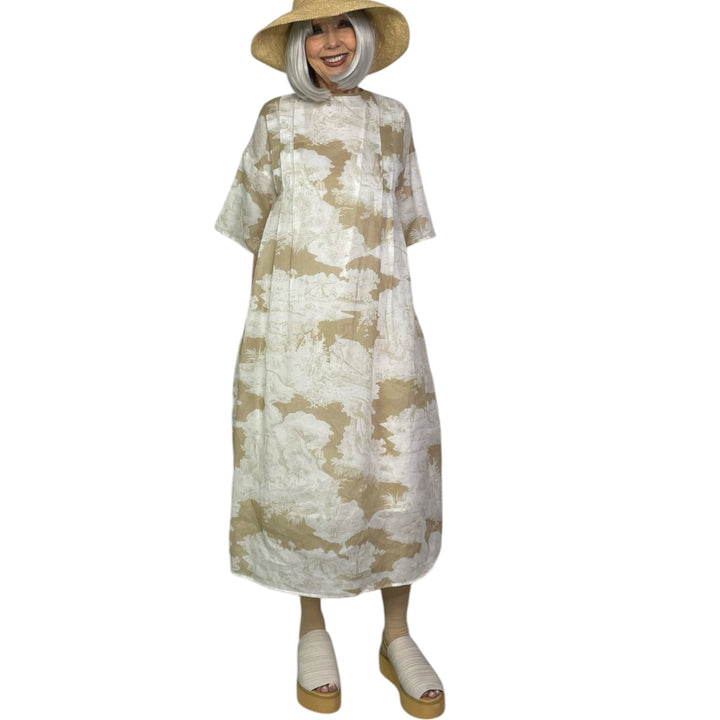 PRINTED VOILE DRESS