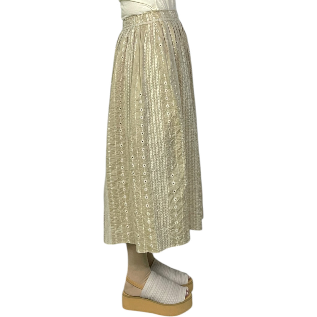 EYELET EMBROIDERED SKIRT