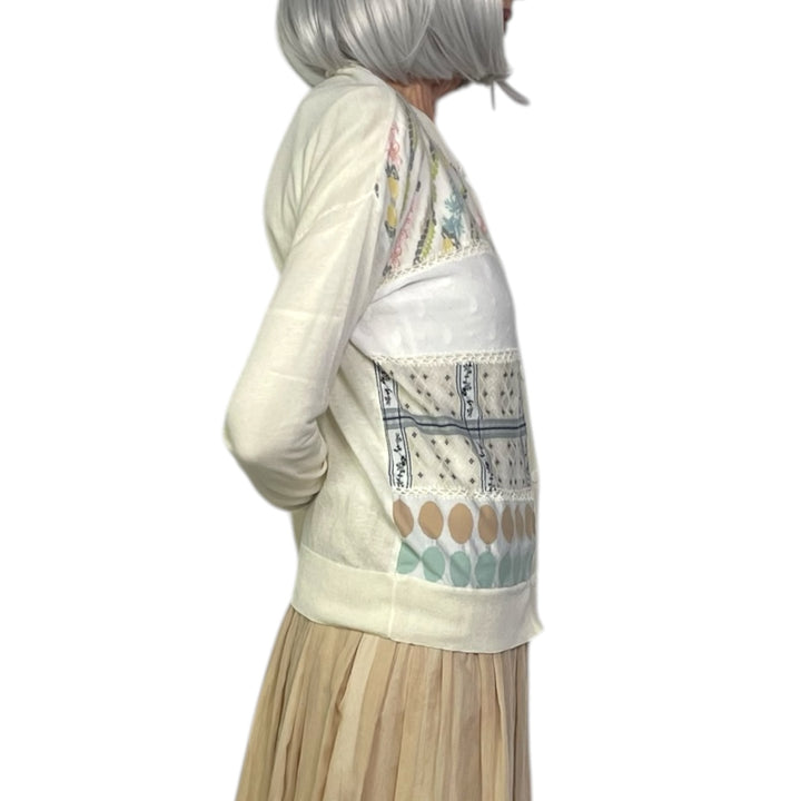 SOCK KNIT PATCHWORK CARDIGAN