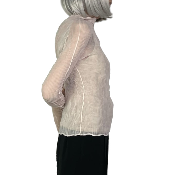 CHIFFON TWIST 2 HI-NECK TOP