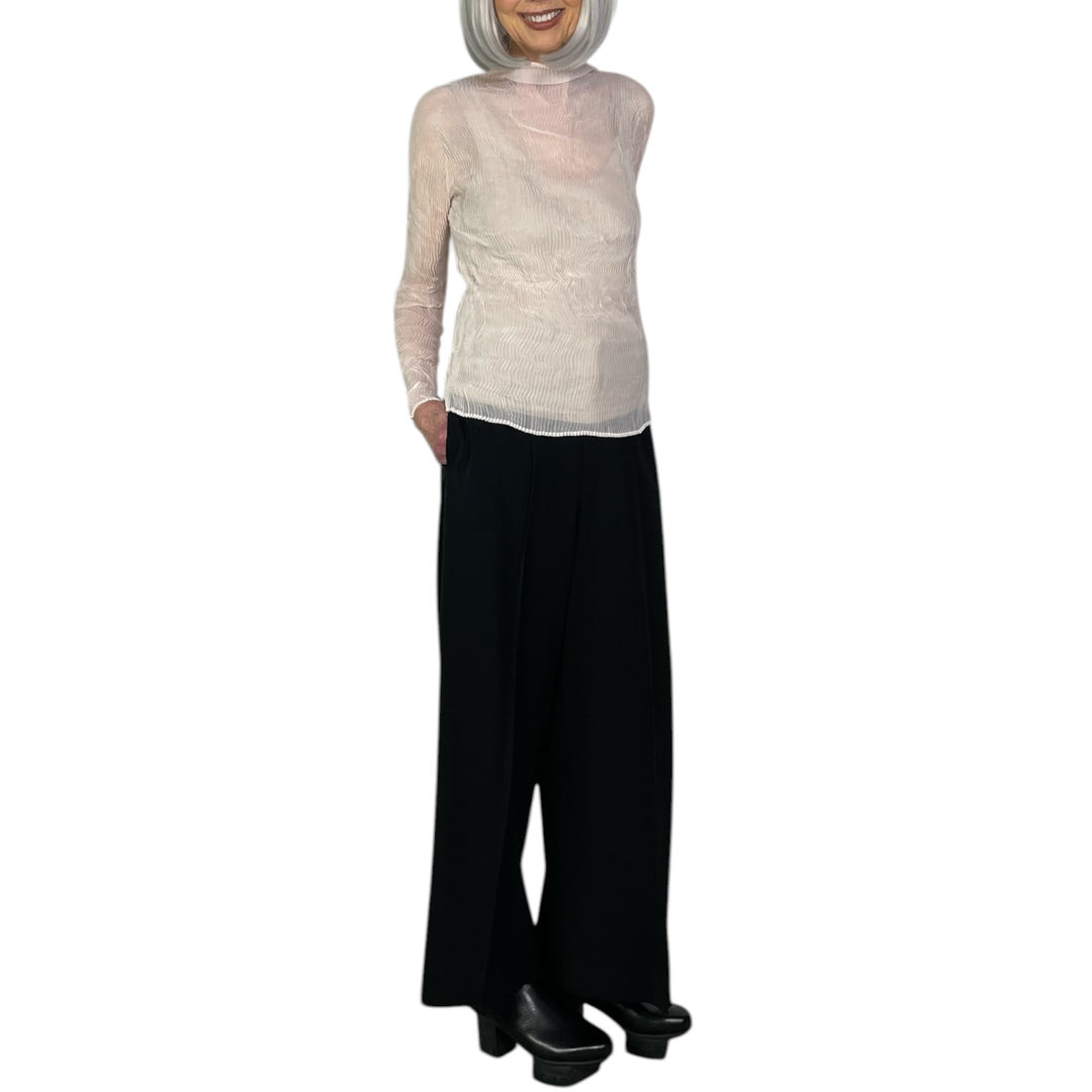 CHIFFON TWIST 2 HI-NECK TOP