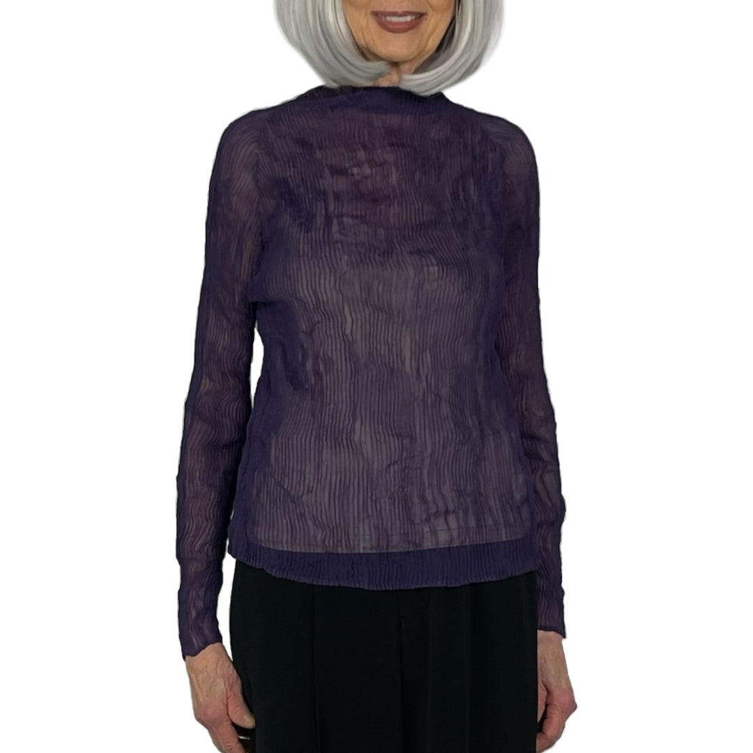 CHIFFON TWIST 2 HI-NECK TOP