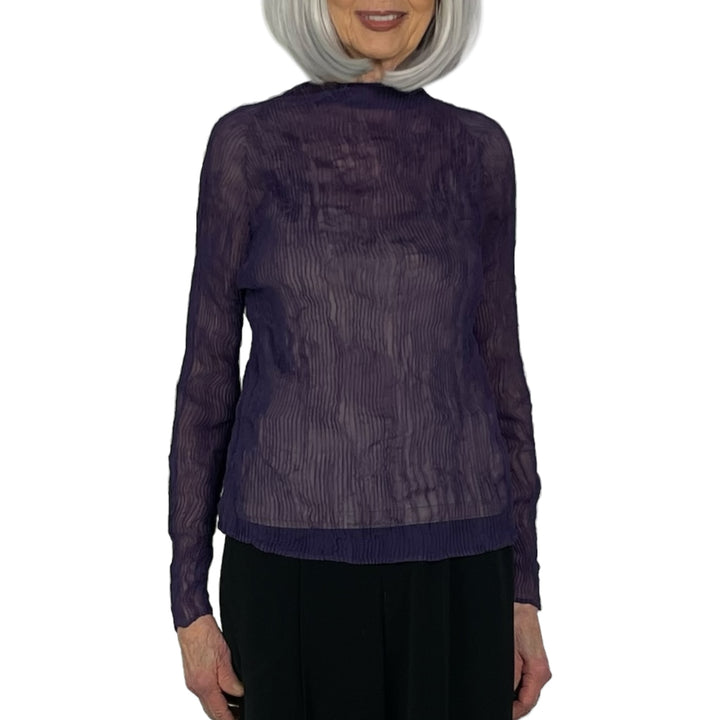 CHIFFON TWIST 2 HI-NECK TOP