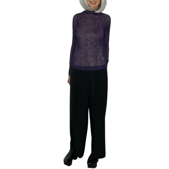 CHIFFON TWIST 2 HI-NECK TOP
