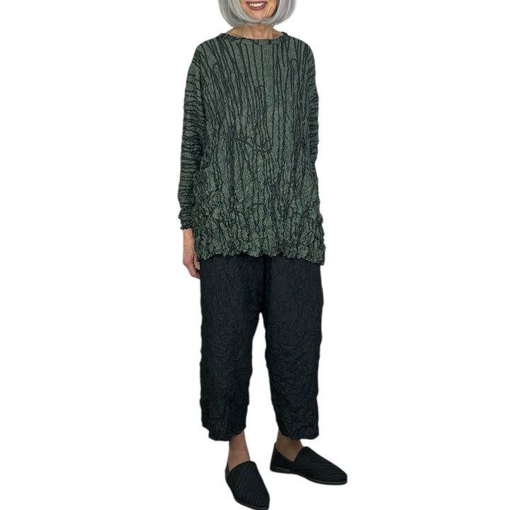 GAUZE CRINKLE CREPE PANT