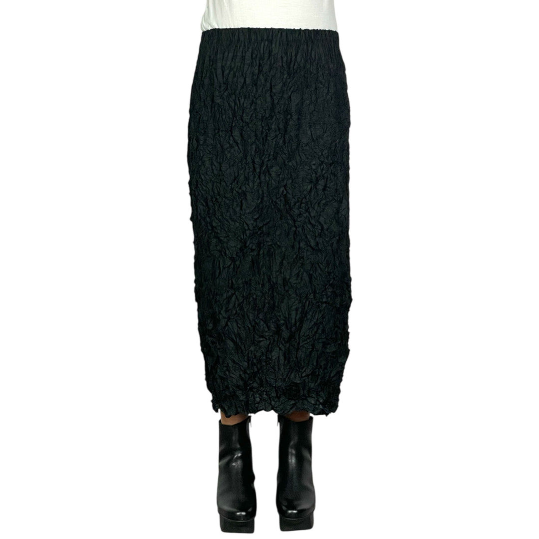 GAUZE BORDER CRINKLE SLIM SKIRT